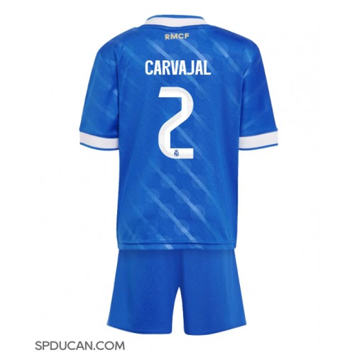 Dječji Nogometni Dres Real Madrid Daniel Carvajal #2 Rezervni 2025-26 Kratak Rukav (+ Kratke hlače)